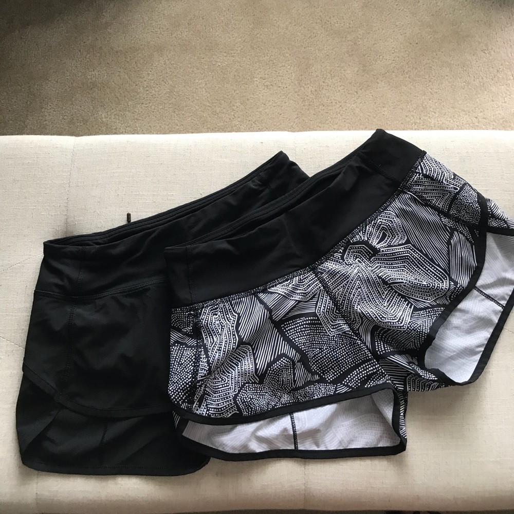 2-Pairs Lululemon Speed Shorts Size 2